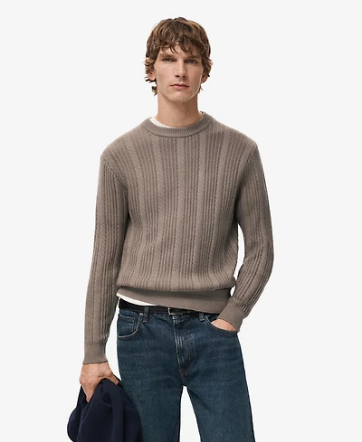 Mango Men's Structured Knitted Sweater