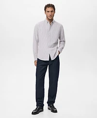 Mango Men's Cotton Kodak Striped Shirt