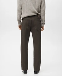 Mango Men's Regular Fit Cotton Jeans