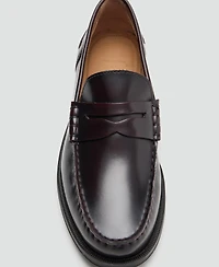 Mango Men's Aged-Leather Loafers