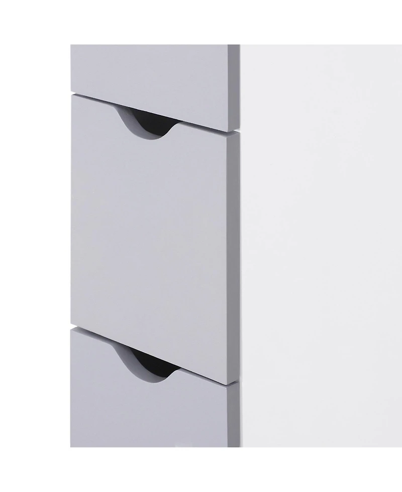 Homcom 54" Tall Bathroom Cabinet Shelf Storage W/ Drawers,