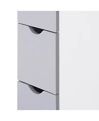 Homcom 54" Tall Bathroom Cabinet Shelf Storage W/ Drawers,