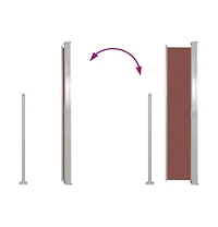 Patio Retractable Side Awning 66.9"x118.1" Brown