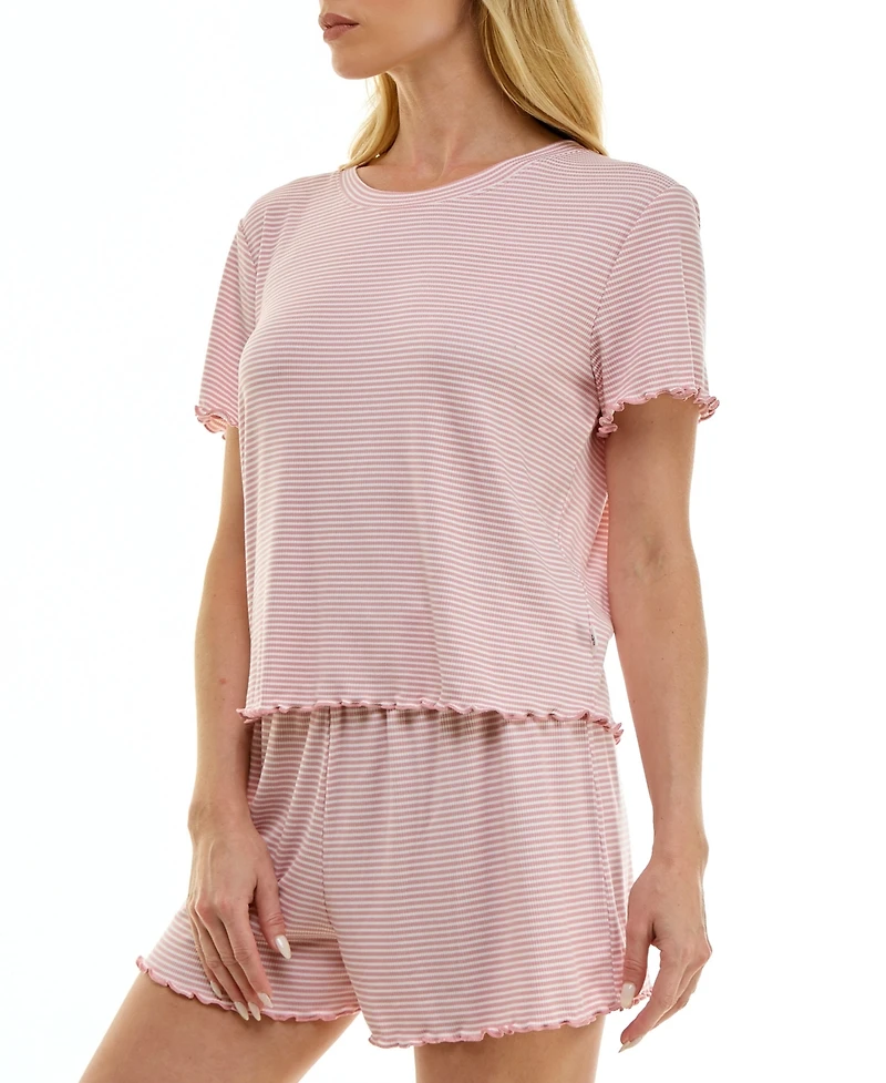 Sincerely Jules Women's Striped Top & Shorts, 2-Piece Set