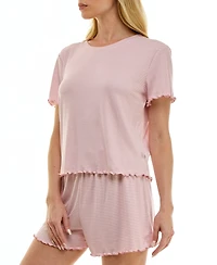 Sincerely Jules Women's Striped Top & Shorts, 2-Piece Set