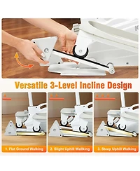 Ksports Mini Elliptical Machine with Seat, 3-Level Incline, & Led Display