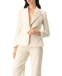 Ivonne Women's Single-Breasted Textured Tailored Blazer