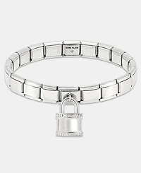 Anne Klein Padlock Charm Stretch Bracelet