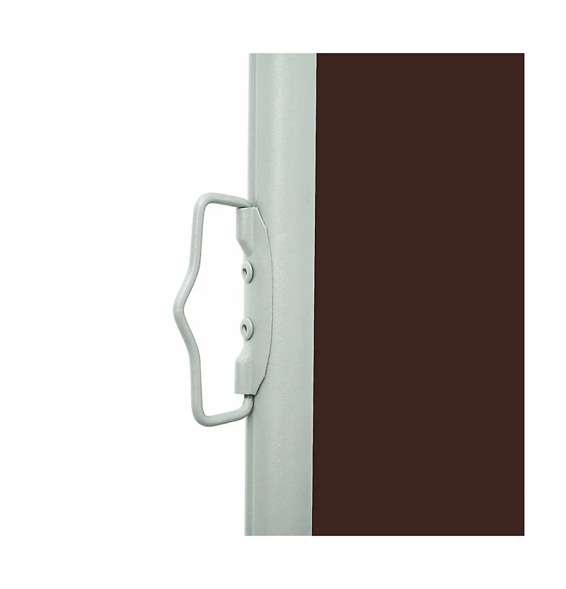 Patio Retractable Side Awning 55.1"x236.2" Brown