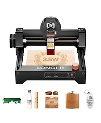Zachvo 3.5W Mini Laser Engraver with 130×140mm Working Area, 0.04mm Spot, Usb/WiFi/App Control
