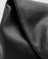 Mango Women's Leather Shoulder Bag