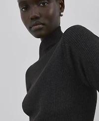 Mango Women's Asymmetrical Turtleneck Sweater