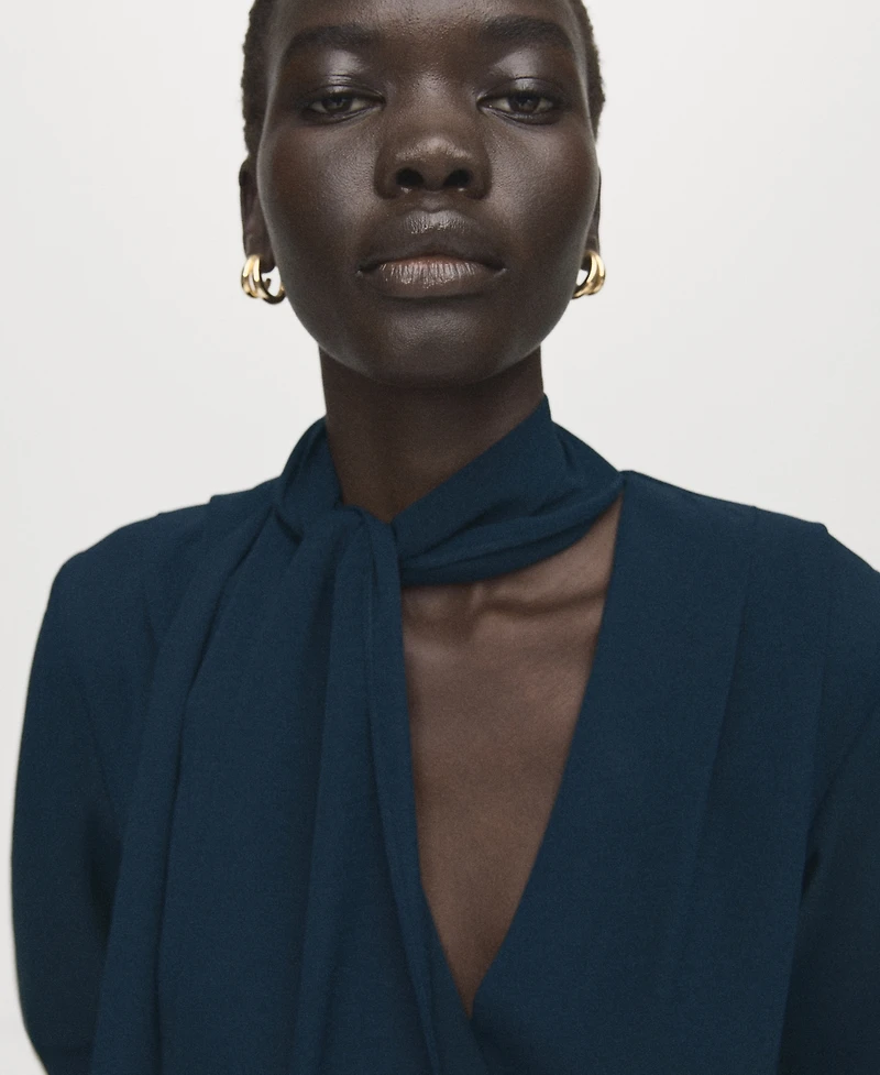 Mango Women's Foulard Draped Dress