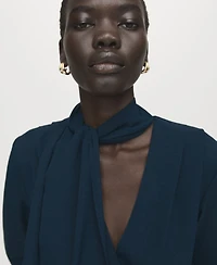 Mango Women's Foulard Draped Dress