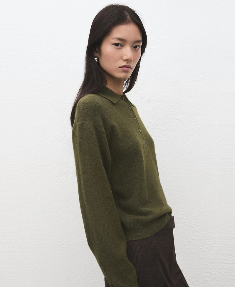 Mango Women's Long-Sleeved Polo-Neck Sweater