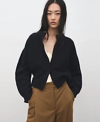 Mango Women's Pleated Wide Leg Pants