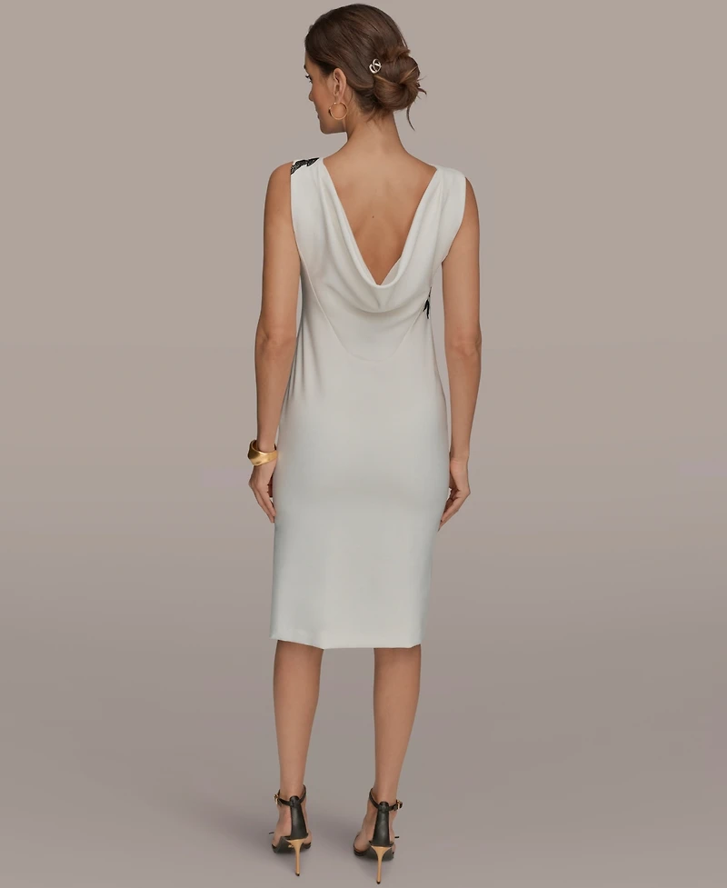 Donna Karan New York Petite Applique Detail Sheath Dress