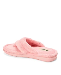Dearfoams Women's Wrenley Terry Thong Flip Flop House Slipper