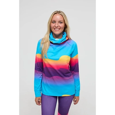 Oosc Women's High Neck Baselayer Top Mambo Sunset