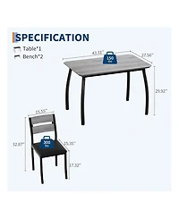 Gaomon Kitchen Table Dining Table Set For 4 5 Piece Metal Frame Kitchen Table And Chair Set for Dining Room