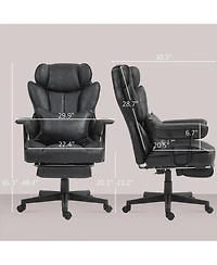 Boyel Living Massage Executive Office Chair with 6 Vibration Points Heated Big and Tall Chair