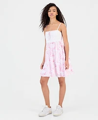Madden Girl Juniors' Crochet Babydoll Mini Dress