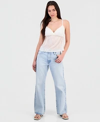 Just Polly Juniors' Sequin Babydoll Tank