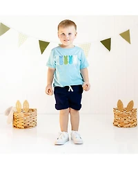 Sweet Wink Big Boys Peeps Embroidered Patch Easter Short Sleeve T-Shirt