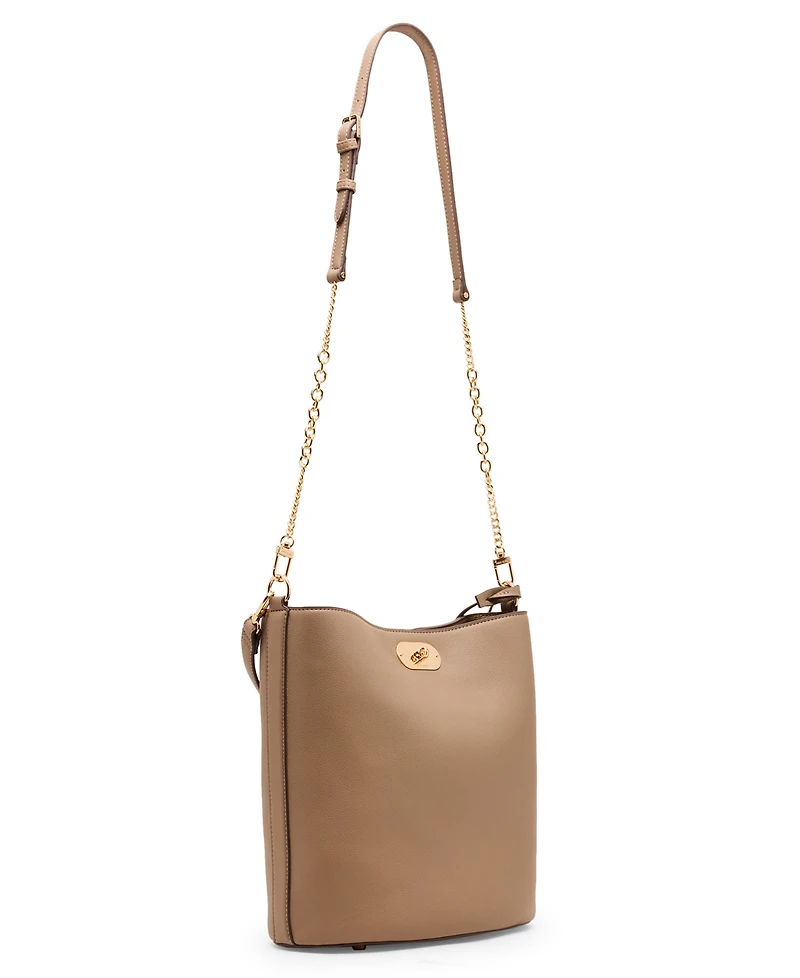 Anne Klein Small Oval Turn-Lock Bucket Bag