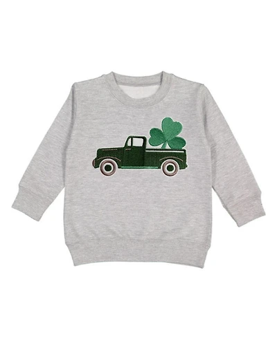Draft - Sweet Wink Toddler Boys Shamrock Truck Patch St. Patrick's Day Sweatshirt
