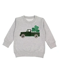 Draft - Sweet Wink Toddler Boys Shamrock Truck Patch St. Patrick's Day Sweatshirt