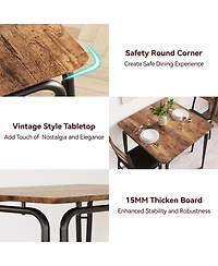 Gaomon Kitchen Table WhizMax 3 Piece Kitchen and Dining Room Sets for Dining Room, Home Office, Living Room