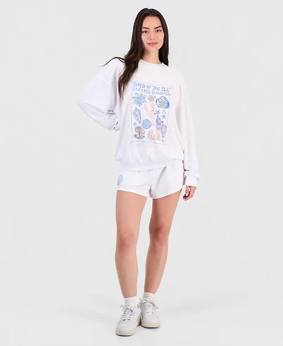 Rebel Veil Juniors' Beaded Graphic-Print Sweatshirt