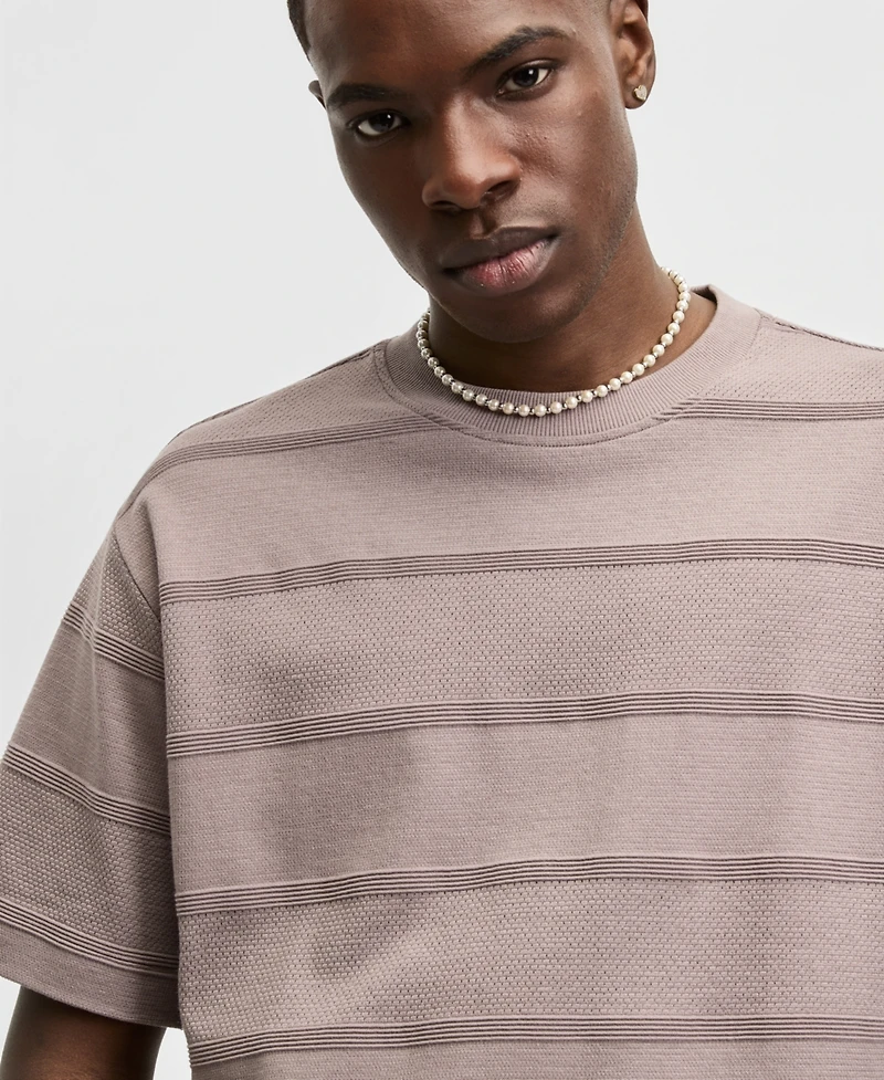 Mode of One Men's Relaxed-Fit Ottoman Mesh T-Shirt, Macy's Exclusive