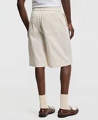 Mode of One Men's Relaxed-Fit Crinkle Stripe Shorts, Macy's Exclusive