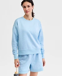 Id Ideology Women's Quilted Reversible Crewneck Sweatshirt, Macy's Exclusive