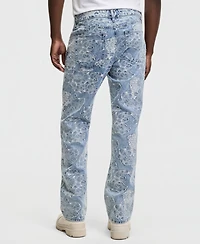 Mode of One Men's Meadow Straight-Fit Floral Jacquard Jeans, Macy's Exclusive