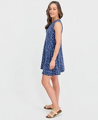 Style & Co Petite Printed Knit Sleeveless Flip Flop Dress, Macy's Exclusive