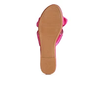 fleurette bow flat sandals