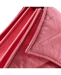 Pre-Owned Balenciaga Xs Crush Chain Flap Bag Quilted Crushed Calfskin