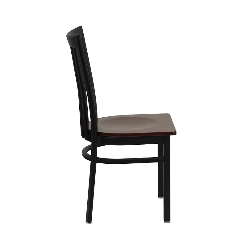 Emma+Oliver 2 Pack School House Back Metal Restaurant Chair