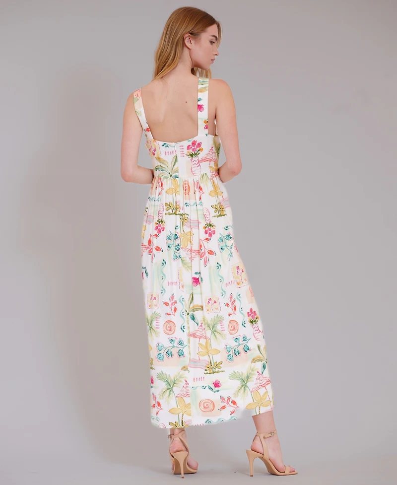 julia jordan Women's Sleeveless Sweetheart Midi Dress