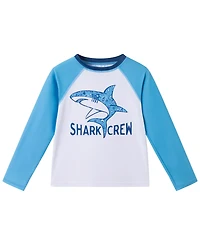 Andy & Evan Boys' 2T-5 Crewneck Rash Guard and Printed Shorts, 2-Piece Set