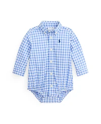 Polo Ralph Lauren Baby Boys' Gingham Cotton Poplin Bodysuit
