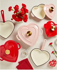 Smith and Clark Ironworks 3-Quart Enameled Cast Iron Heart-Shaped Dutch Oven