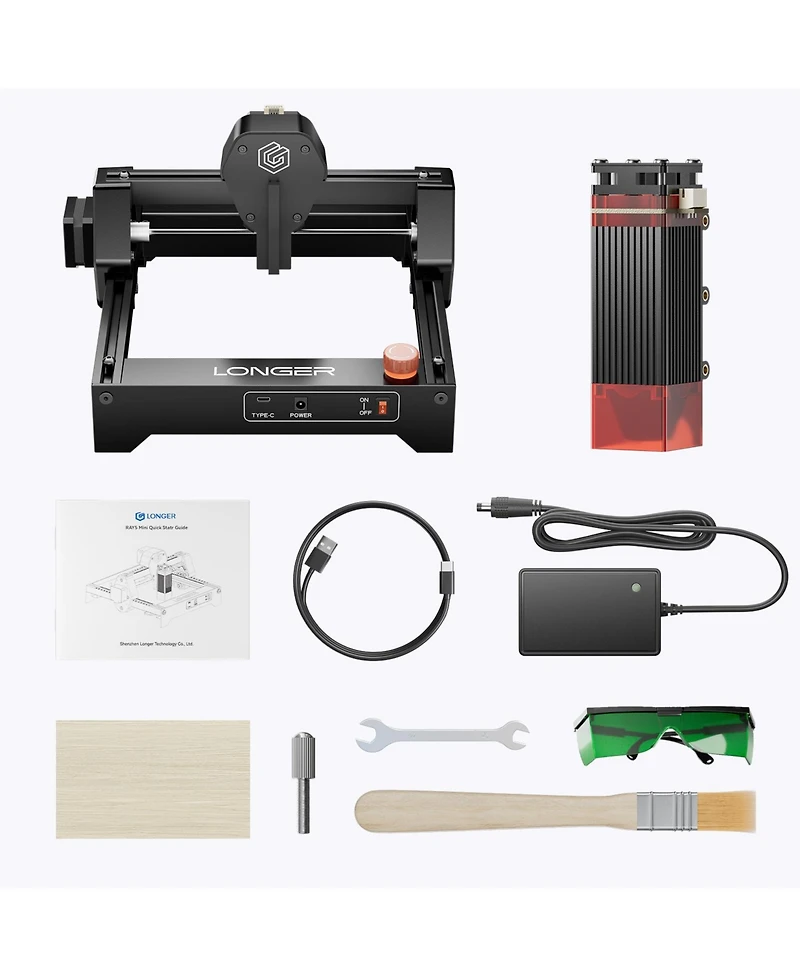 Zachvo 2.5W Mini Laser Engraver with 130×140mm Working Area, 0.04mm Spot, Usb/WiFi/App Control