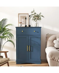 Draft - Volenca Modern Buffet Sideboard Floor Storage Cabinet with Doors, Drawer, and Adjustable Shelf