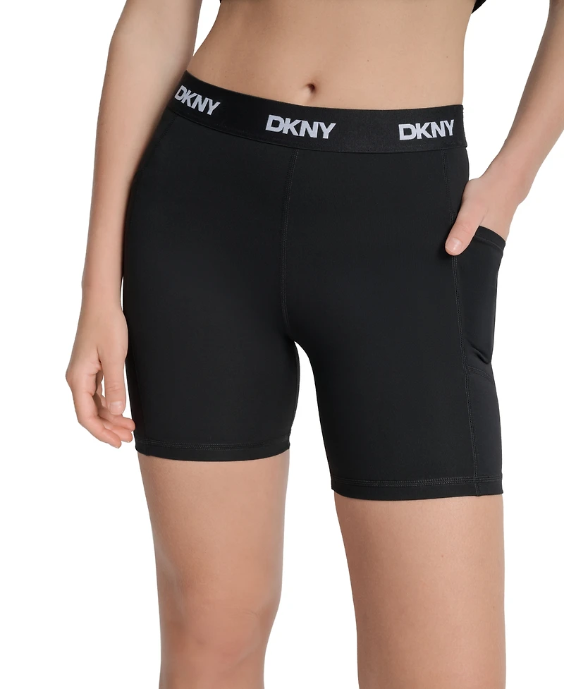 Dkny Women's Balance Compression Super High-Rise 6 Bike Shorts