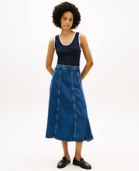 Tommy Hilfiger Women's Ray Flared Midi Skirt