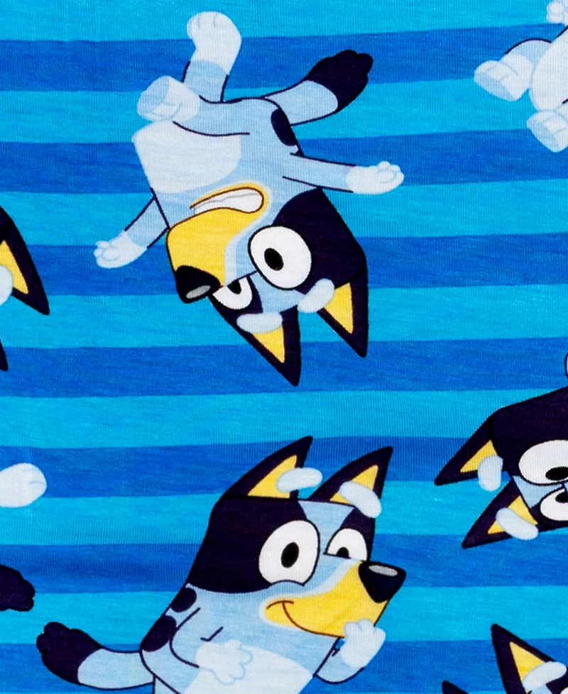 Bluey Boys' Toddler 2T-4T Striped Top and Pants, 2-Piece Pajama Set